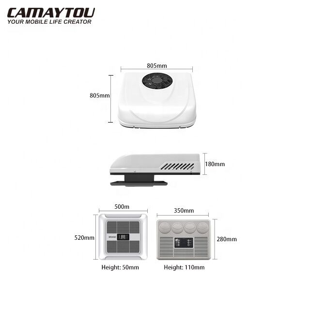 12 ヴォルト 12v Rv エアコン AC ユニット エアコン システム 12 ヴォルト 24v 48v キャラバン キャンピングカー バン モーターホーム 12v